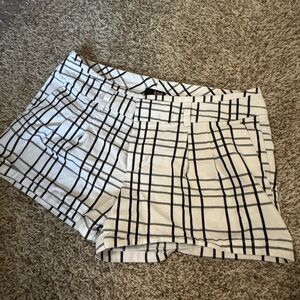 a.n.a Black and White Checkered High Waist Shorts
